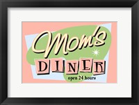 Moms Diner Retro Pink Fine Art Print