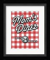 Moms Diner Red Checkered Fine Art Print