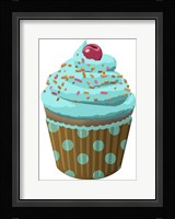 Chocolate Cupcake Blue Fine Art Print