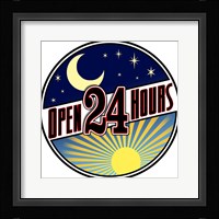 Open 24 Hours Fine Art Print
