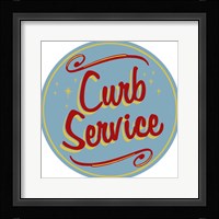 Curb Service Round Fine Art Print