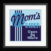Moms Diner 24 Hours In Blues Fine Art Print