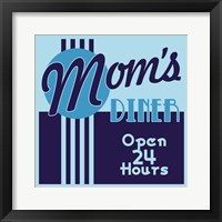 Moms Diner 24 Hours In Blues Fine Art Print
