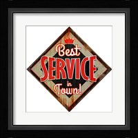 Best Service Diamond Framed Print