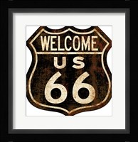 Route 66 Distressed Welcome Fine Art Print