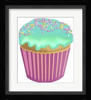 Vanilla Cupcake Blue Fine Art Print