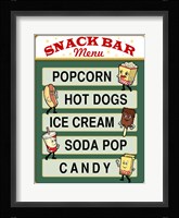 Snack Bar Menu Fine Art Print