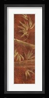 Red Bamboo Panel Framed Print