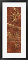 Red Bamboo Panel Framed Print