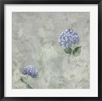 Blue Flowers on Grey Fine Art Print