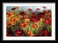 Cosmos In The Field Framed Print