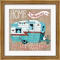 Adventure Love Camper Taupe Fine Art Print