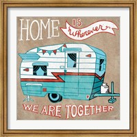 Adventure Love Camper Taupe Fine Art Print
