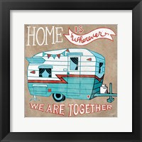 Adventure Love Camper Taupe Fine Art Print