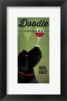 Doodle Wine II Black Dog Fine Art Print