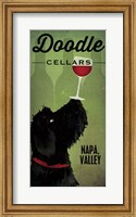 Doodle Wine II Black Dog Fine Art Print