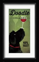 Doodle Wine II Black Dog Fine Art Print