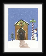 Log Outhouse Framed Print