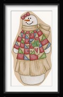 Patchwork Snowwoman Fine Art Print