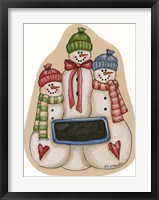 Three Snowmen Fine Art Print