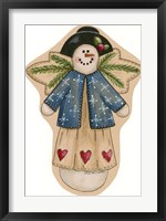 Blue Snowflake Jacket Snowwoman 2 Fine Art Print