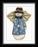 Blue Snowflake Jacket Snowman Fine Art Print