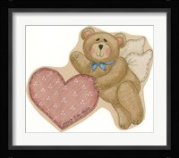 Bear Angel With Heart Fine Art Print