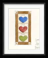Love, Peace, Joy Framed Print