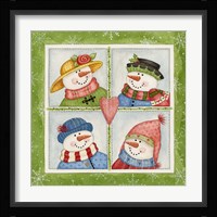 Four Snowmen Fine Art Print
