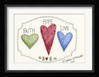 Three Hearts Framed Print