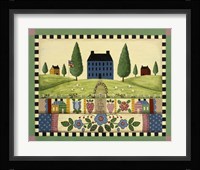 Blue House With Quilts Fine Art Print