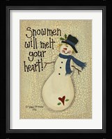 Snowmen Will Melt Your Heart Framed Print