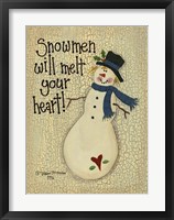 Snowmen Will Melt Your Heart Fine Art Print