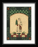 Tan Antique Santa Framed Print
