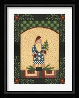 Patriotic Antique Santa Framed Print