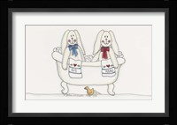 Bath Time Bunnies Fine Art Print