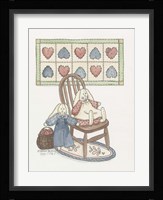 Bunnies With Chair Fine Art Print