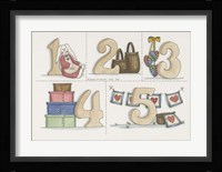 One To Five Framed Print