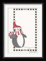 Boy Penguin In Red Fine Art Print