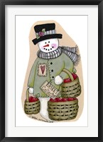 Basket Collector Snowman Fine Art Print