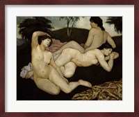After the Bath, Three Nymphs 1908 Fine Art Print