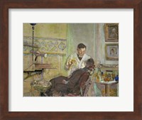 Dr Georges Viau in his Dental Office, Attending Annette Roussel, 1914 Fine Art Print
