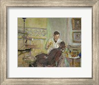 Dr Georges Viau in his Dental Office, Attending Annette Roussel, 1914 Fine Art Print