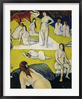 Female Bathers with Red Cow, 1877 Fine Art Print