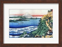 Snow on Mount Fuji, Porters Climb Uphill. Fine Art Print