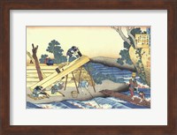 Woodworkers Sawing Wood Fine Art Print