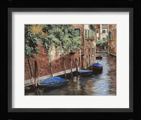 Barche Blu A Venezia Fine Art Print