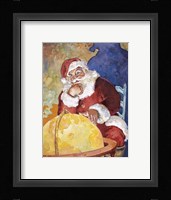 Santa With Globe Fine Art Print