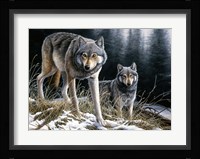 Over The Ridge Wolves Fine Art Print