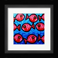 9 Happy Fish Framed Print